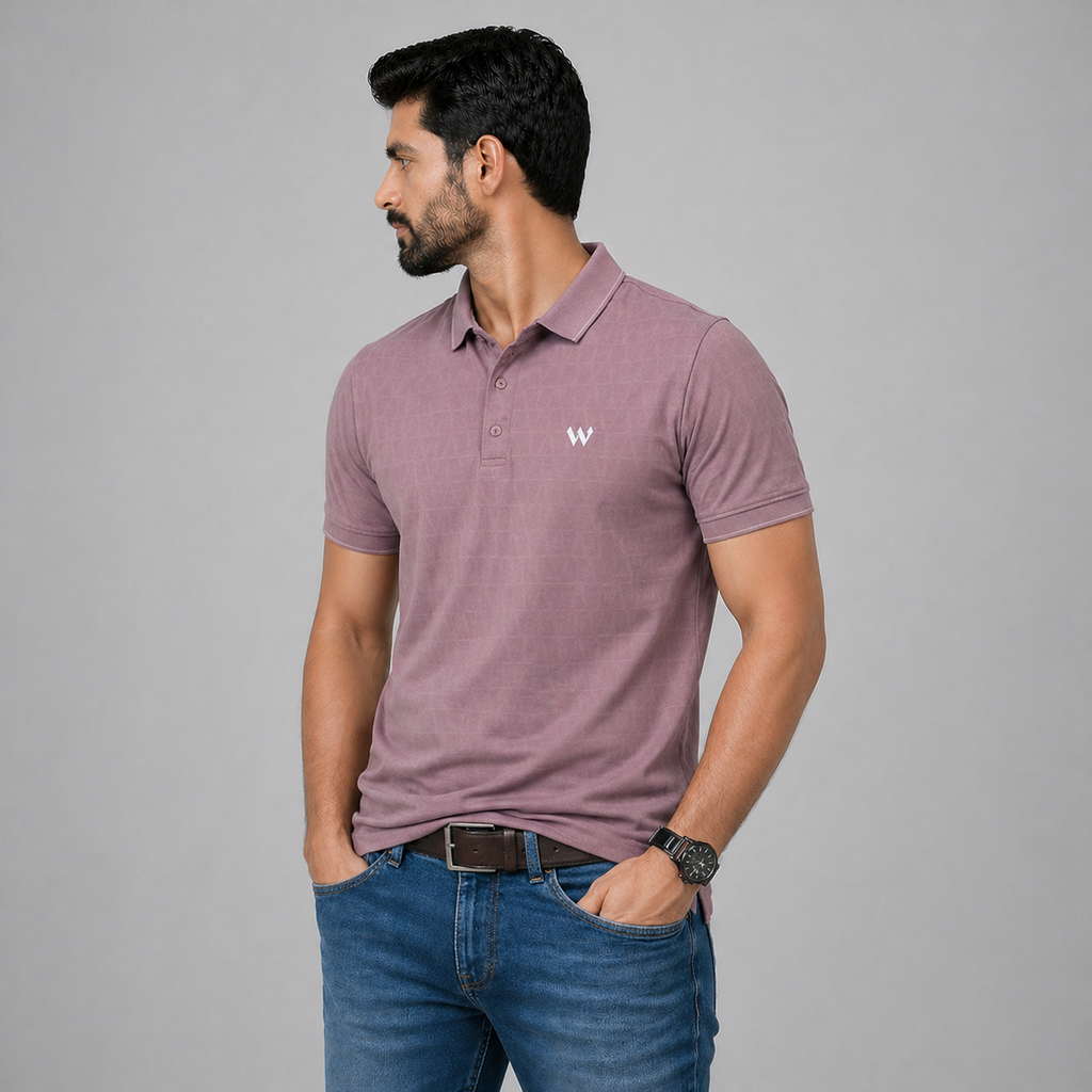 Winner Mens Purple  Polo T Shirt - 73585