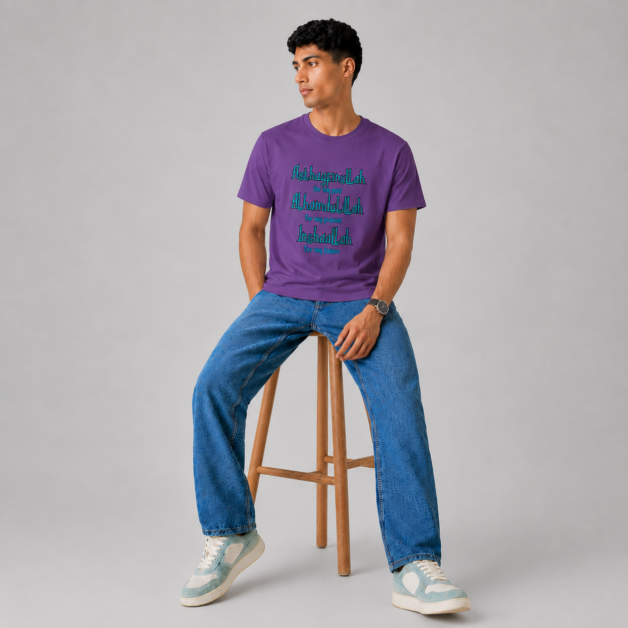 Purple Slim Winner Men'S T Shirt - 80121
