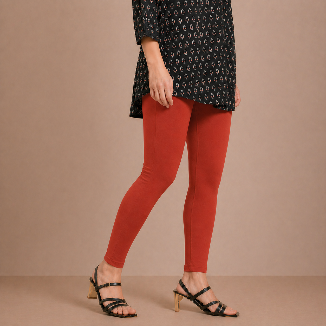 Winner Red Womens Modern Fit Leggings - 43716