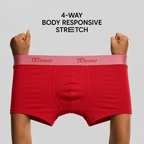 Winner's Mens Red & Black Crew Boxer  ( 2 Pcs Pack ) - 73409