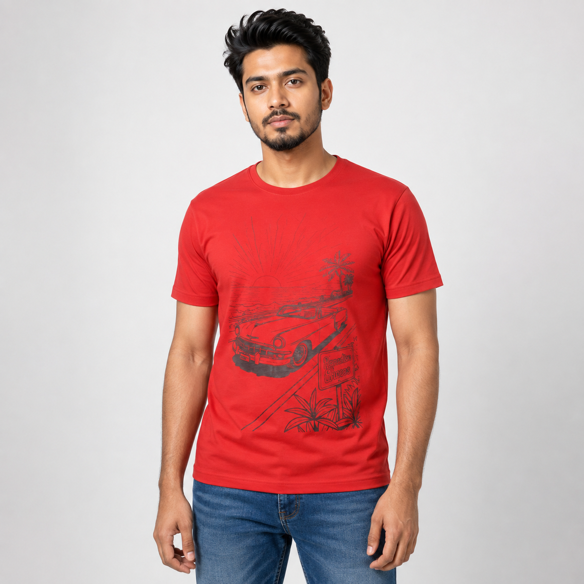 Winner Men's Red T-Shirt - 80273