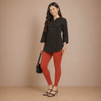 Winner Red Womens Modern Fit Leggings - 43716