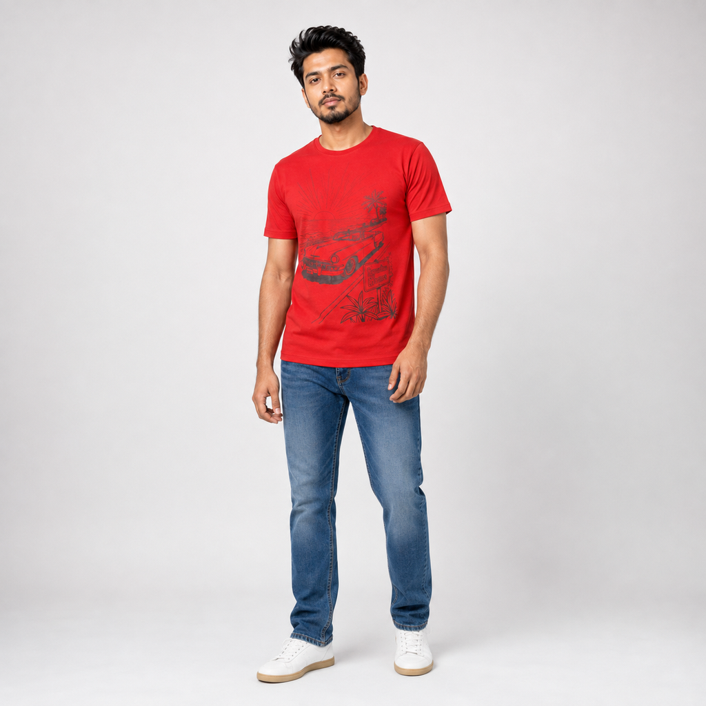 Winner Men's Red T-Shirt - 80273