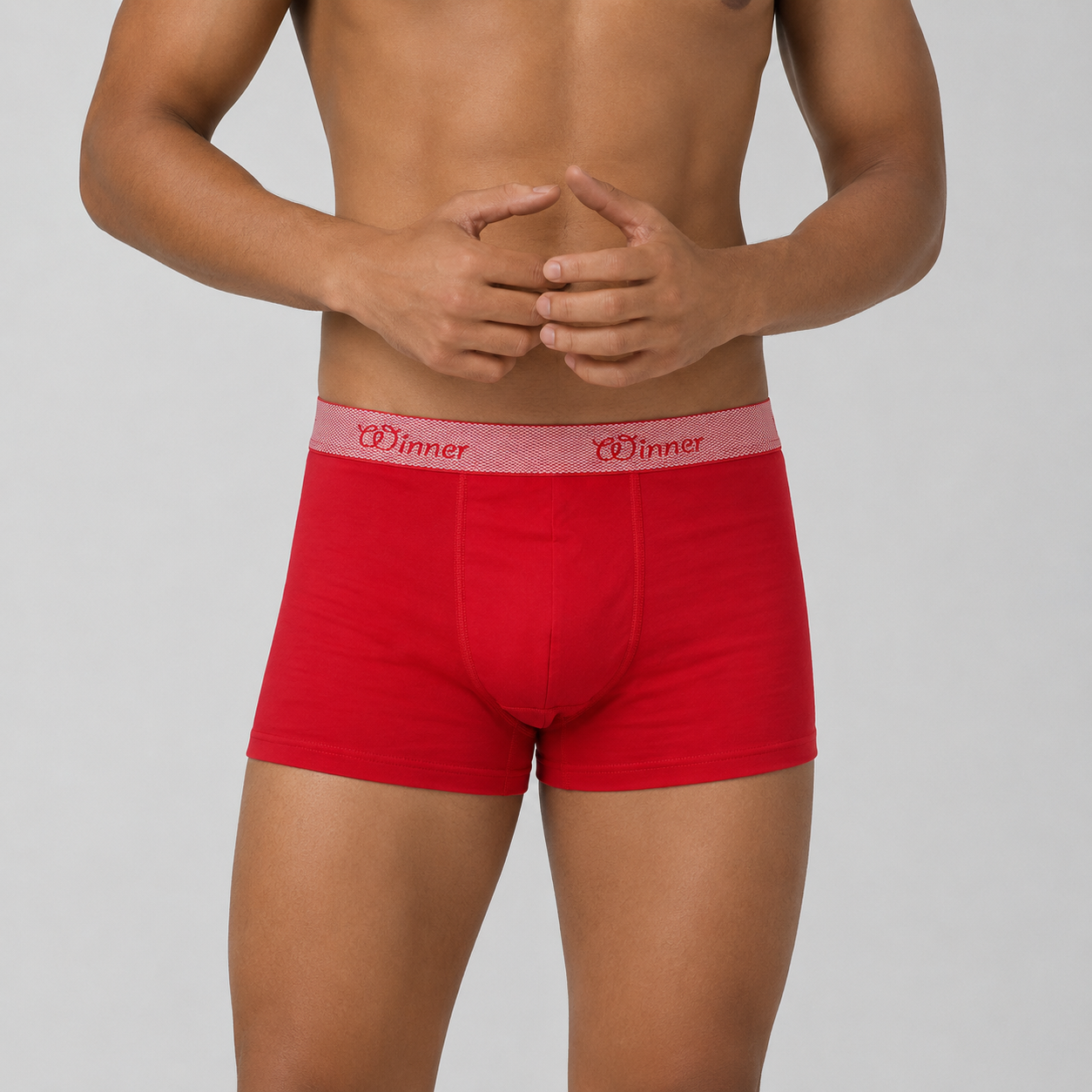 Winner's Mens Red & Black Crew Boxer  ( 2 Pcs Pack ) - 73409