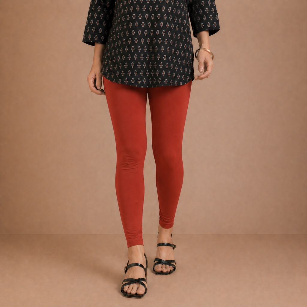 Winner Red Womens Modern Fit Leggings - 43716