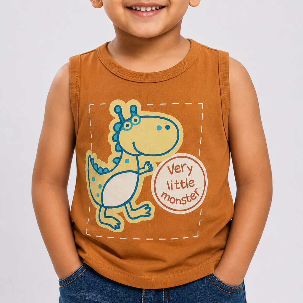 Winner Rose Tan Kids Muscle Tee-73505
