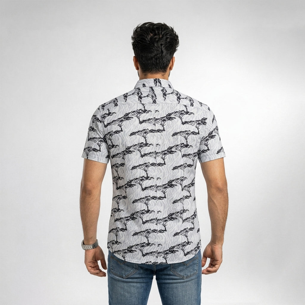 Winner Men's Shadow play  Casual Half Sleeve  Shirt - 80046