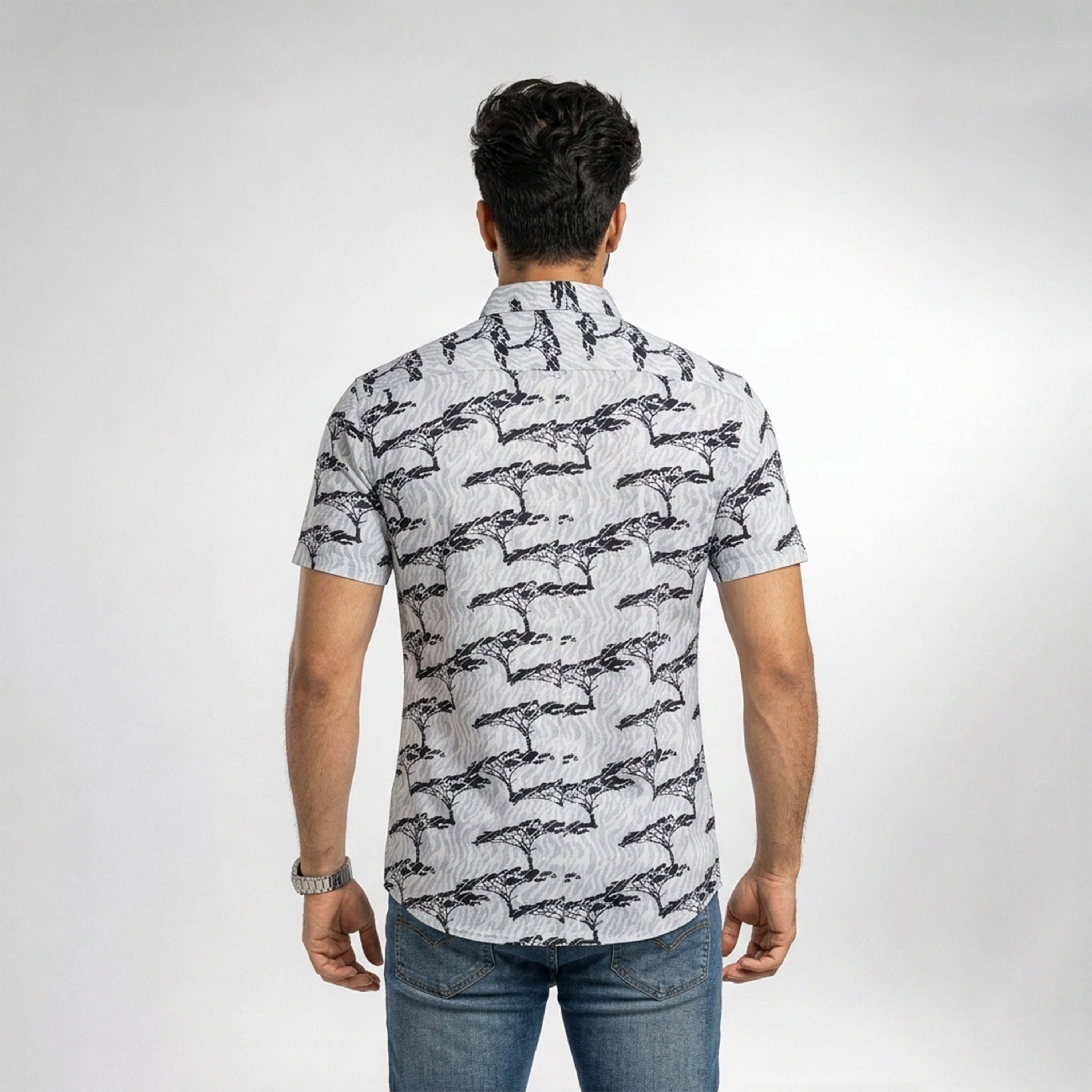 Winner Men's Shadow play  Casual Half Sleeve  Shirt - 80046