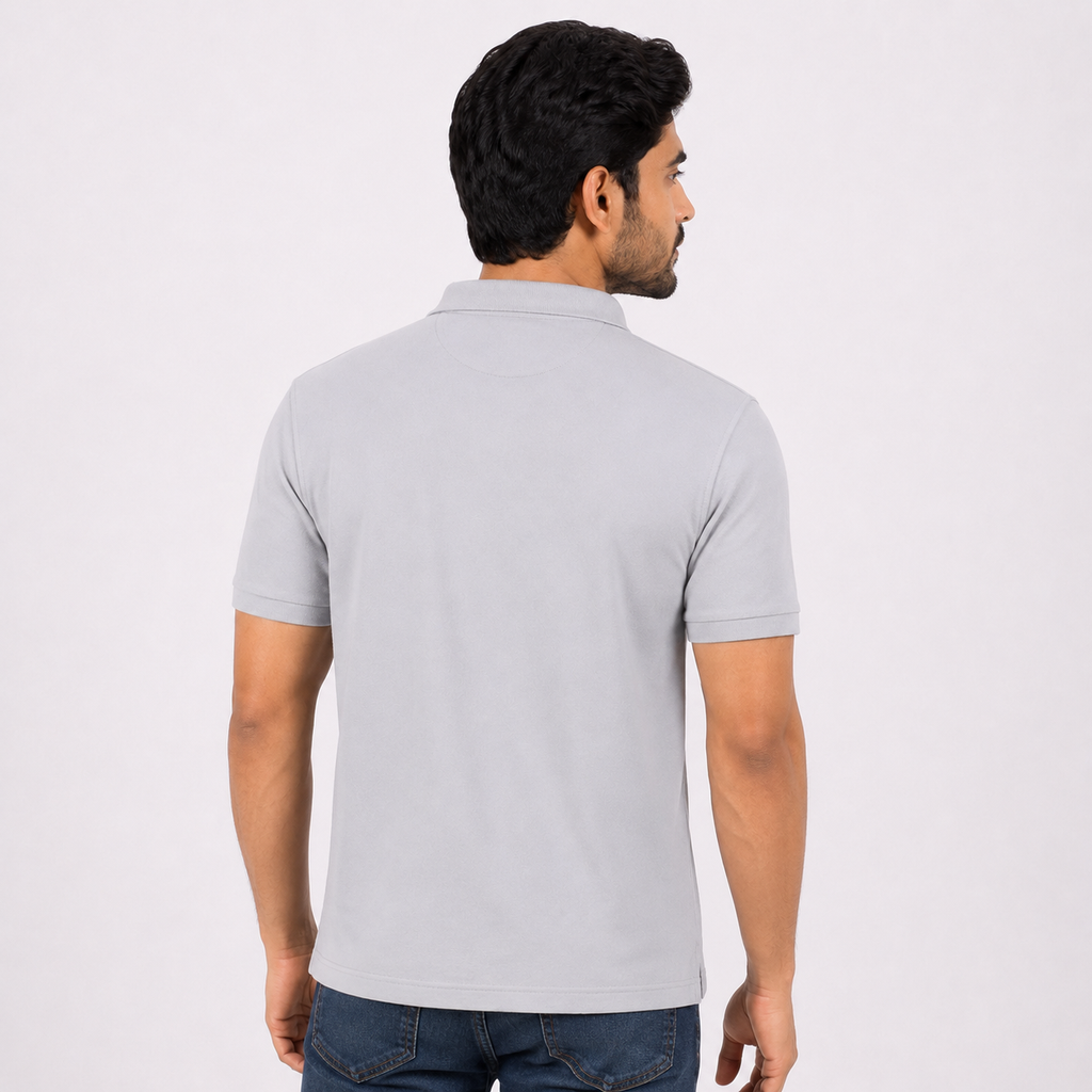 Winner Men's Silver Grey Polo Shirt - 73295