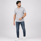 Winner Men's Silver Grey Polo Shirt - 73295