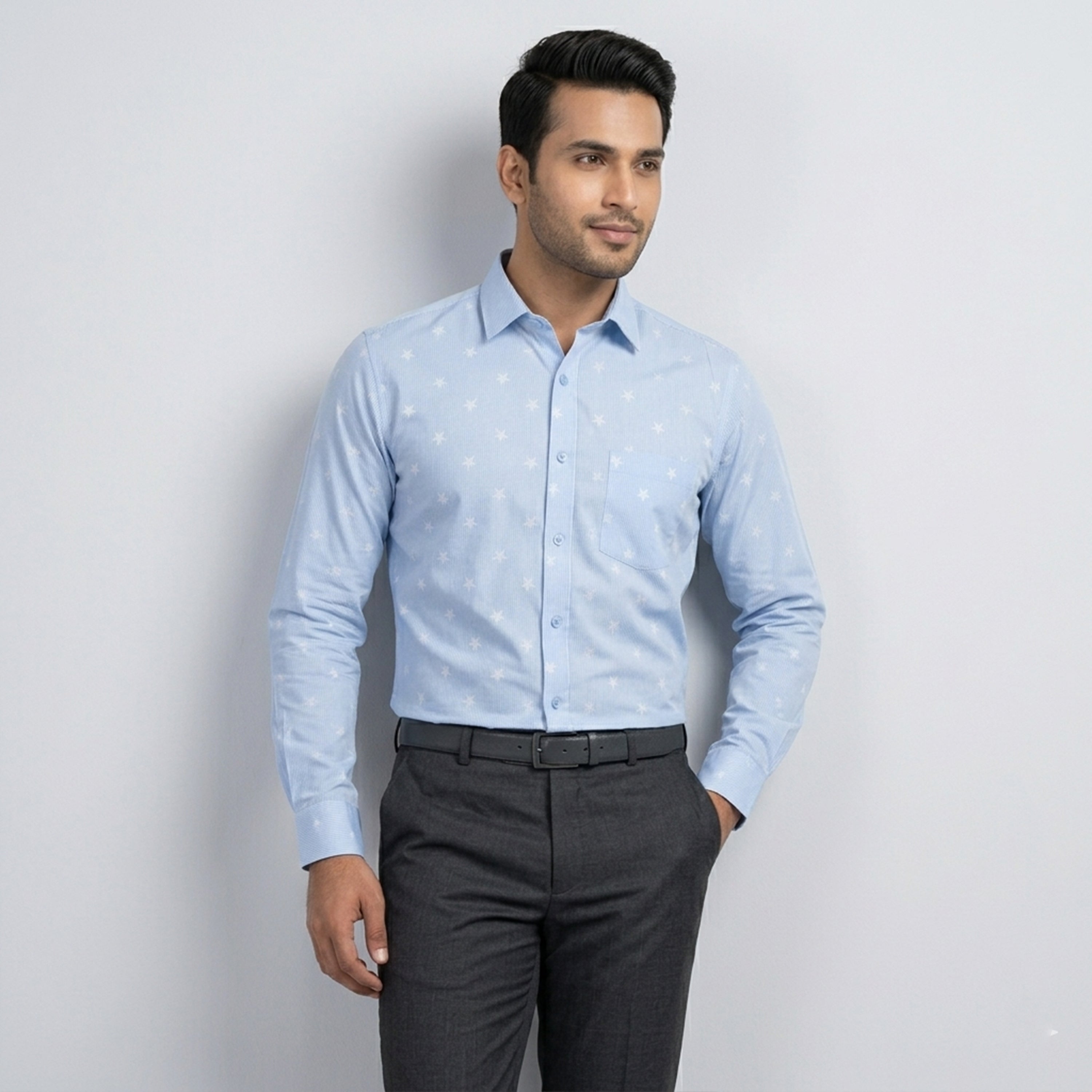 Winner Sky blue and star Shirt - 43962