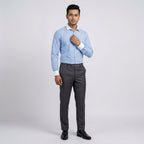 Winner Sky blue white collar Shirt - 43962