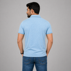 Winner's Mens Sky Blue Polo T Shirt - 73585
