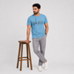 Sky Blue Slim Winner Men'S T Shirt - 73864