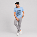 Sky Blue Slim Winner Men'S T Shirt - 73968