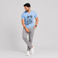 Sky Blue Slim Winner Men'S T Shirt - 73968