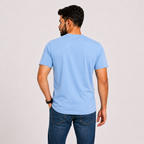 Sky Blue Slim Winner Men'S T Shirt - 73968
