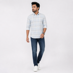 Winner Men's Sky Blue Casual  Shirt - 80296