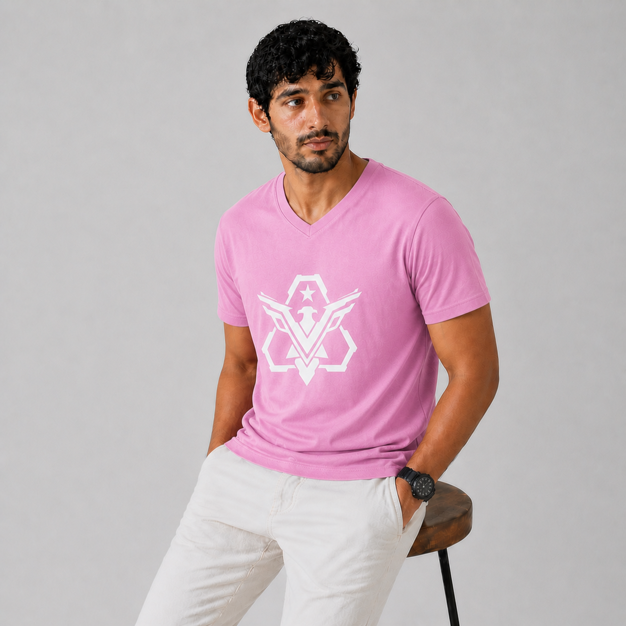 Winner Men's Pink T Shirt - 80120