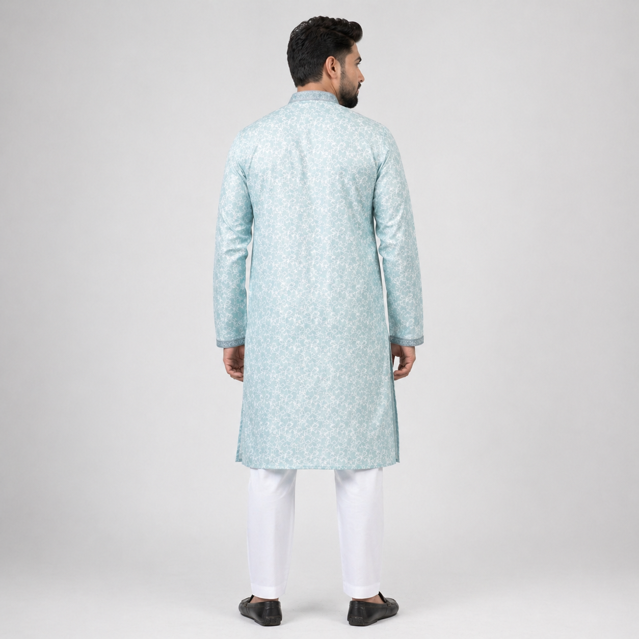 Winner Mens Teal Mix Panjabi -73920