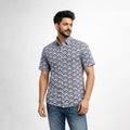 Winner Men's Trible Mosic  Casual Half Sleeve  Shirt - 80046