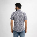 Winner Men's Trible Mosic  Casual Half Sleeve  Shirt - 80046