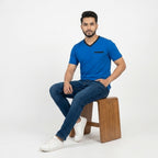 Vista Blue Slim Winner Men'S T Shirt - 55935