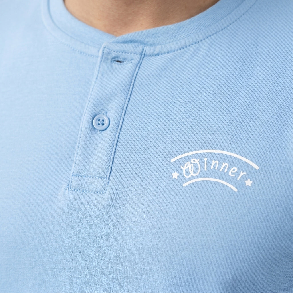 Vista Blue Slim Winner Men'S T Shirt - 73879
