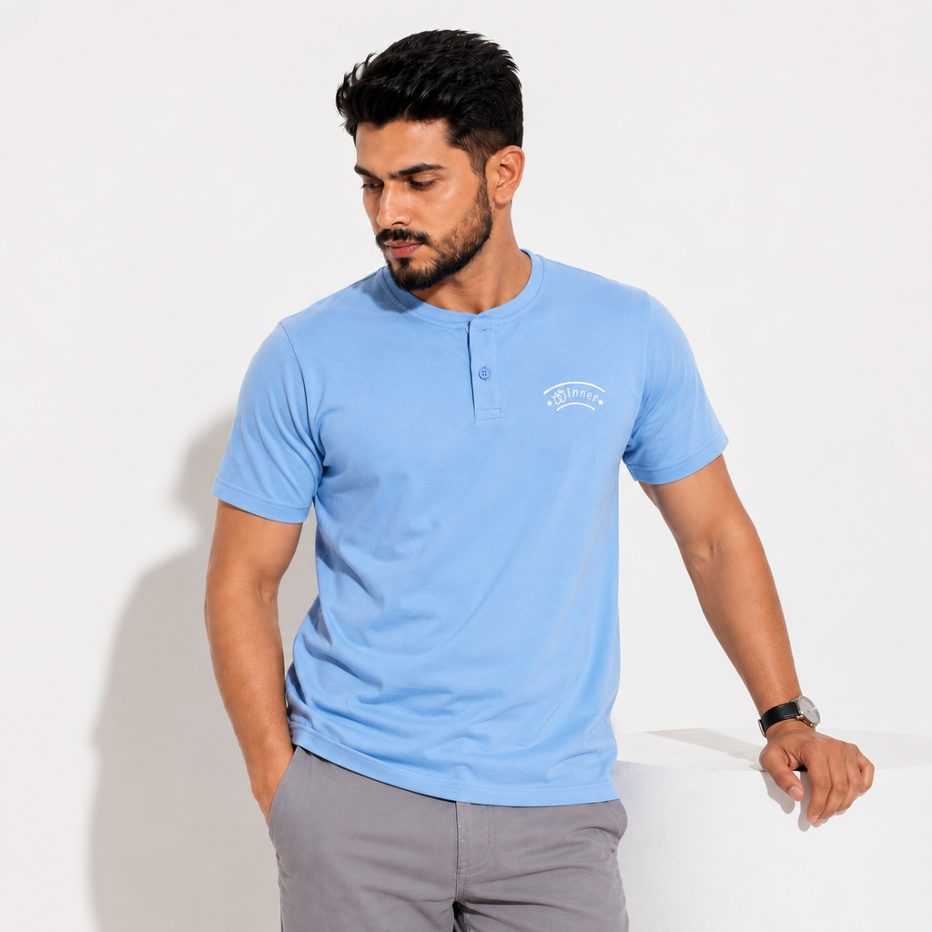 Vista Blue Slim Winner Men'S T Shirt - 73879