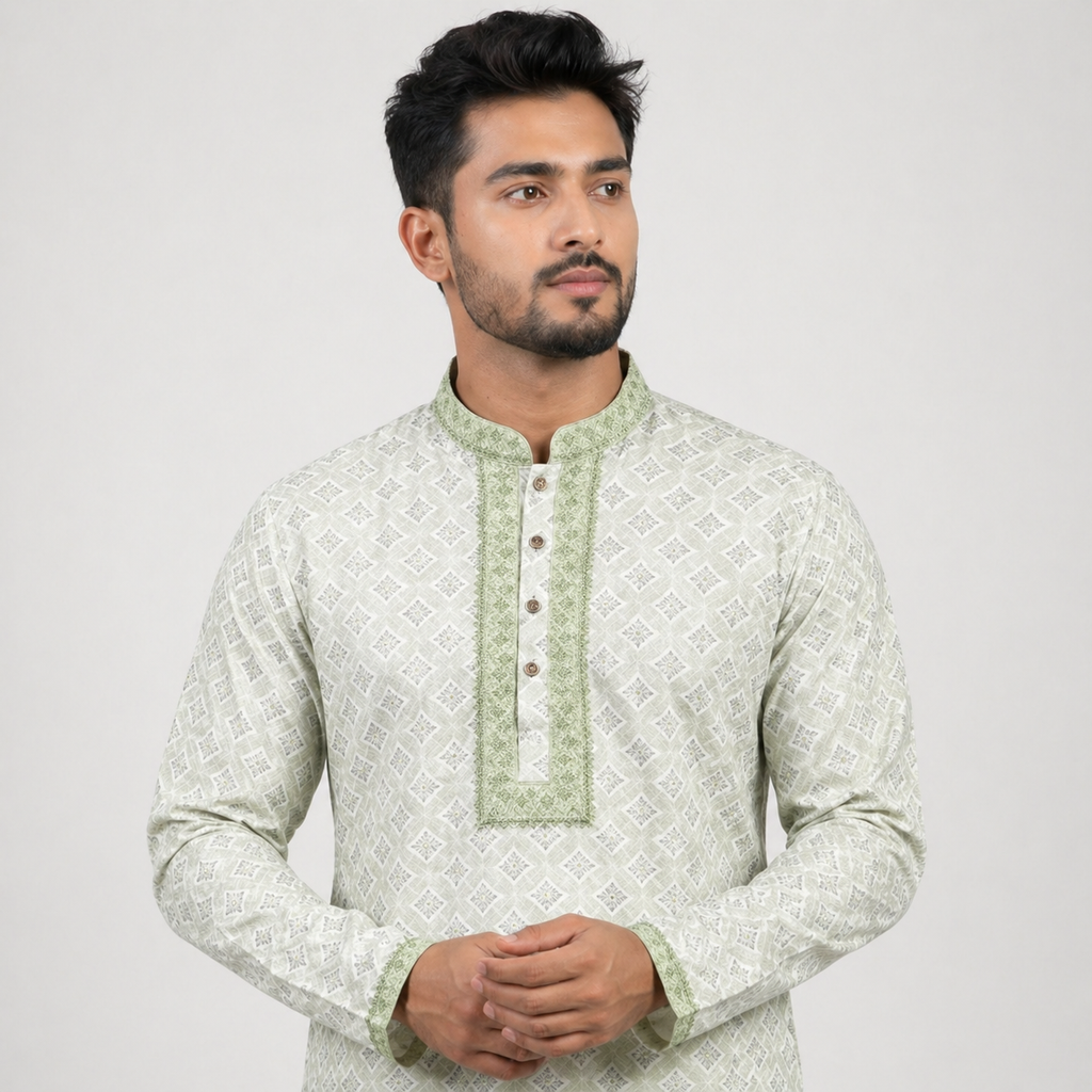 Winner Mens Wasabi Mix Panjabi -73920