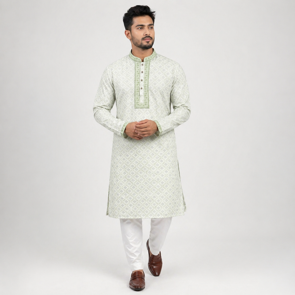 Winner Mens Wasabi Mix Panjabi -73920
