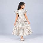 Winner Girls white SKIRT TOP SET 80392