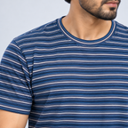 Winner Men's White Blue Stripe T-Shirt 43816
