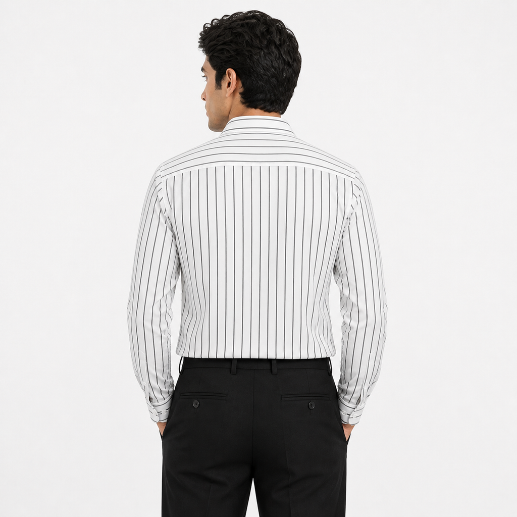 Winner' S  White Stripe Shirt-80005