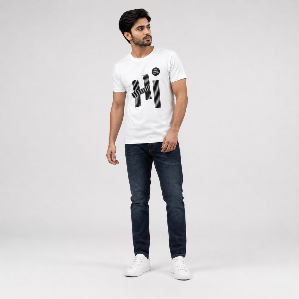 Winner Men's  White T-Shirt - 80289