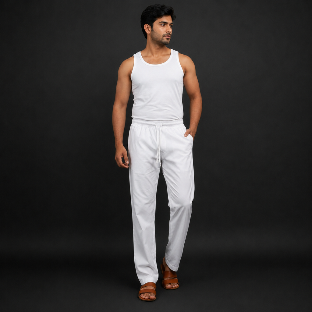 Men's White Pajama - 73978