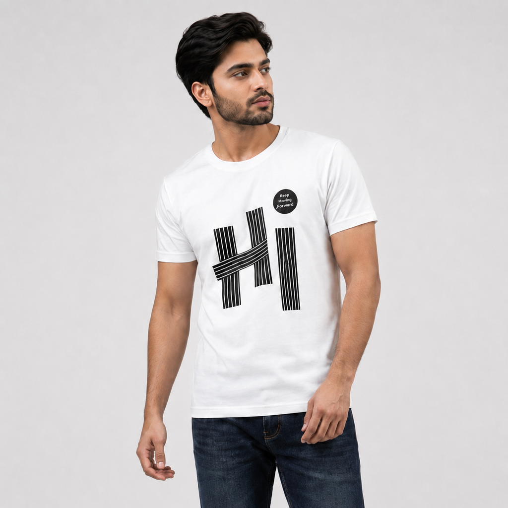 Winner Men's  White T-Shirt - 80289