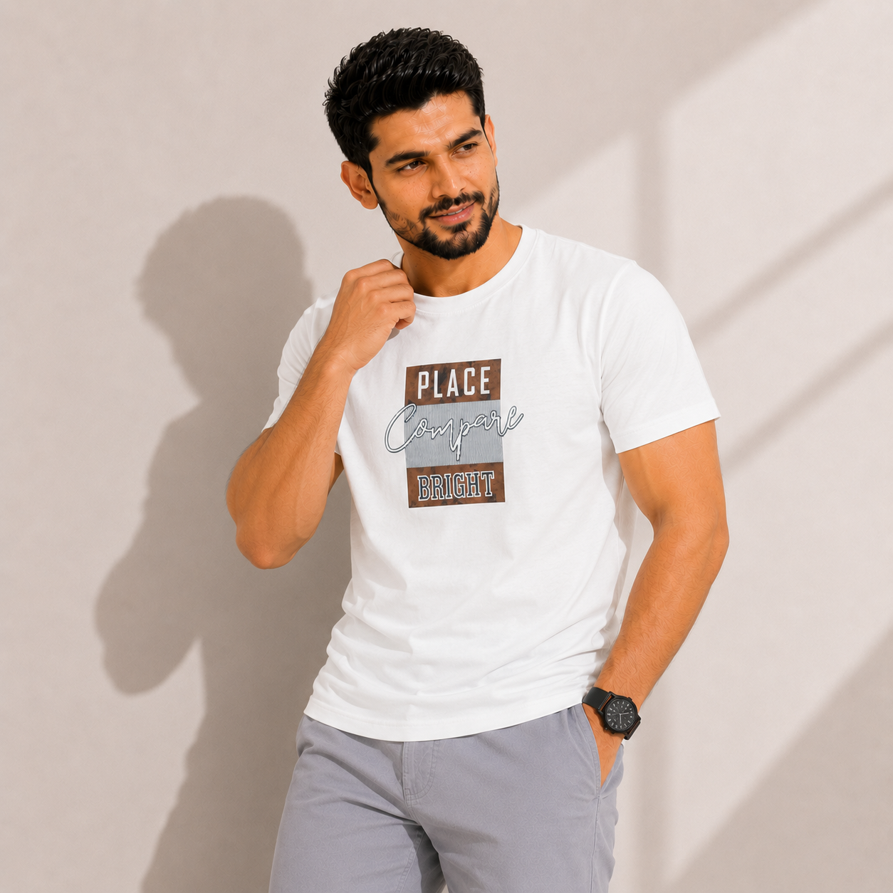 White Slim Winner Men'S T Shirt - 73217