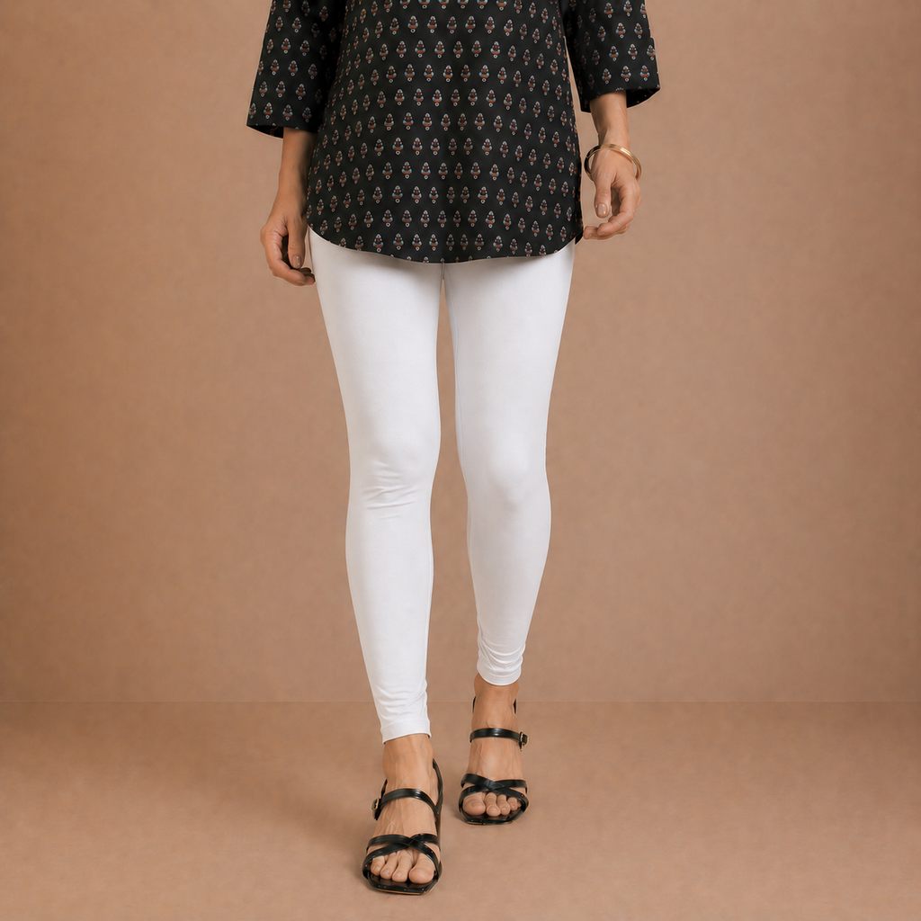 Winner White Womens Modern Fit Leggings - 43716