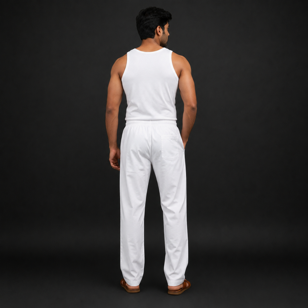 Men's White Pajama - 73978