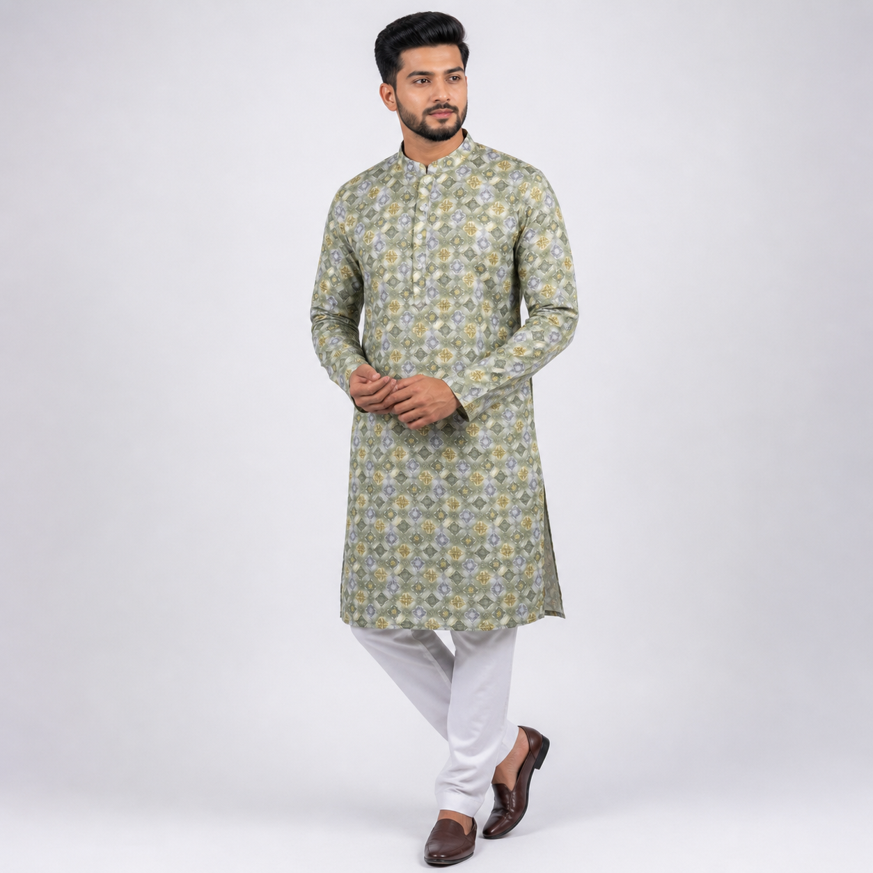 Winner Mens Yellow Panjabi - 73914