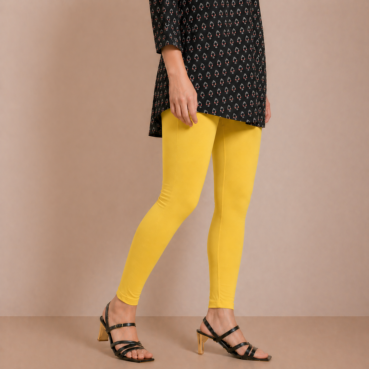 Winner Yellow Womens Modern Fit Leggings