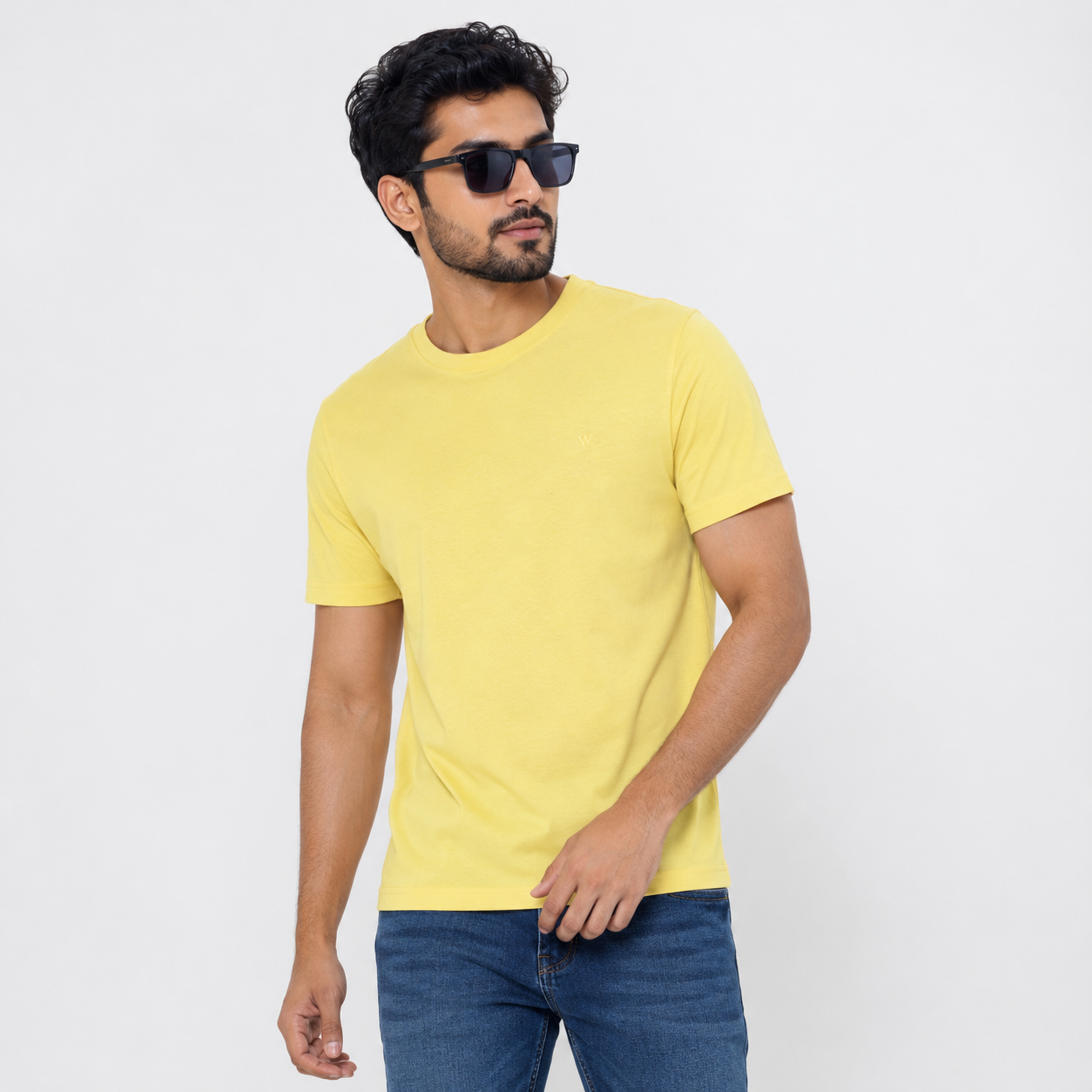 Winner' S  Light Yellow Men'S T-Shirt-43925