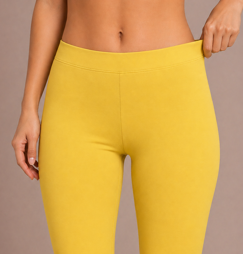 Winner Yellow Womens Modern Fit Leggings