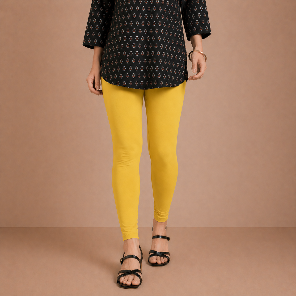 Winner Yellow Womens Modern Fit Leggings