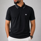 Winner Mens Black Polo T Shirt - 73584