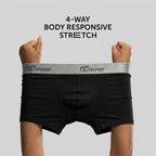 Winner Mens Black & White Crew Boxer ( 2 Pcs PACK ) - 73409