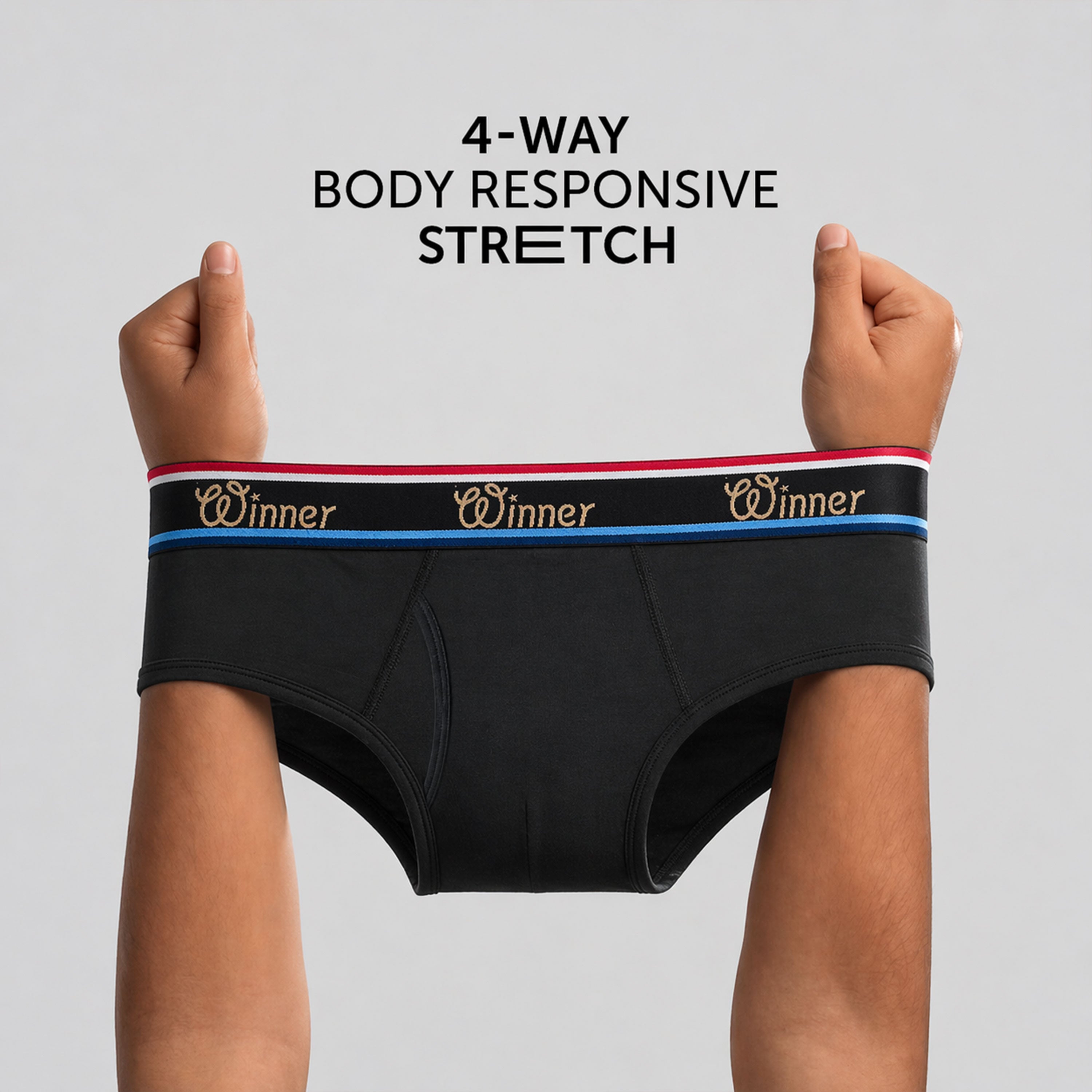 Winner Mens Black Luxury Brief  - 43715