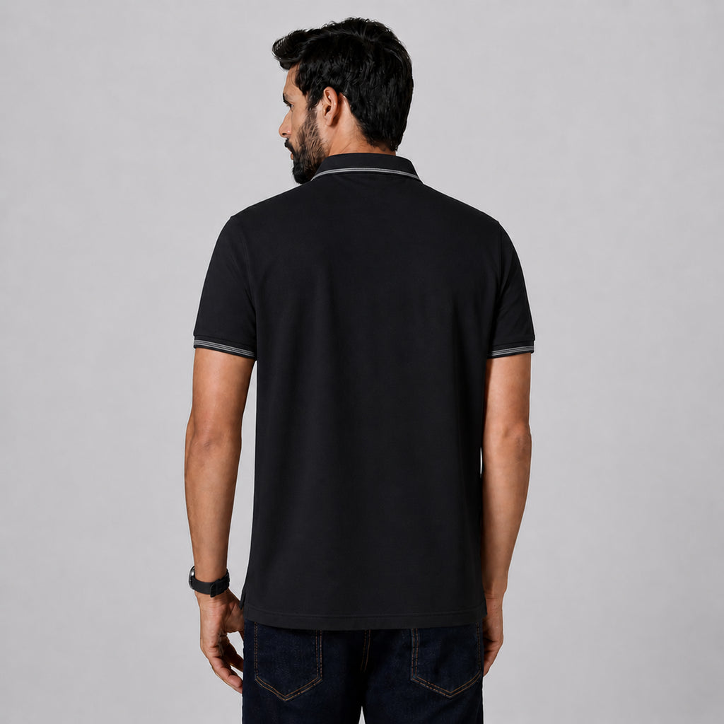 Winner Mens Black Polo T Shirt - 73584
