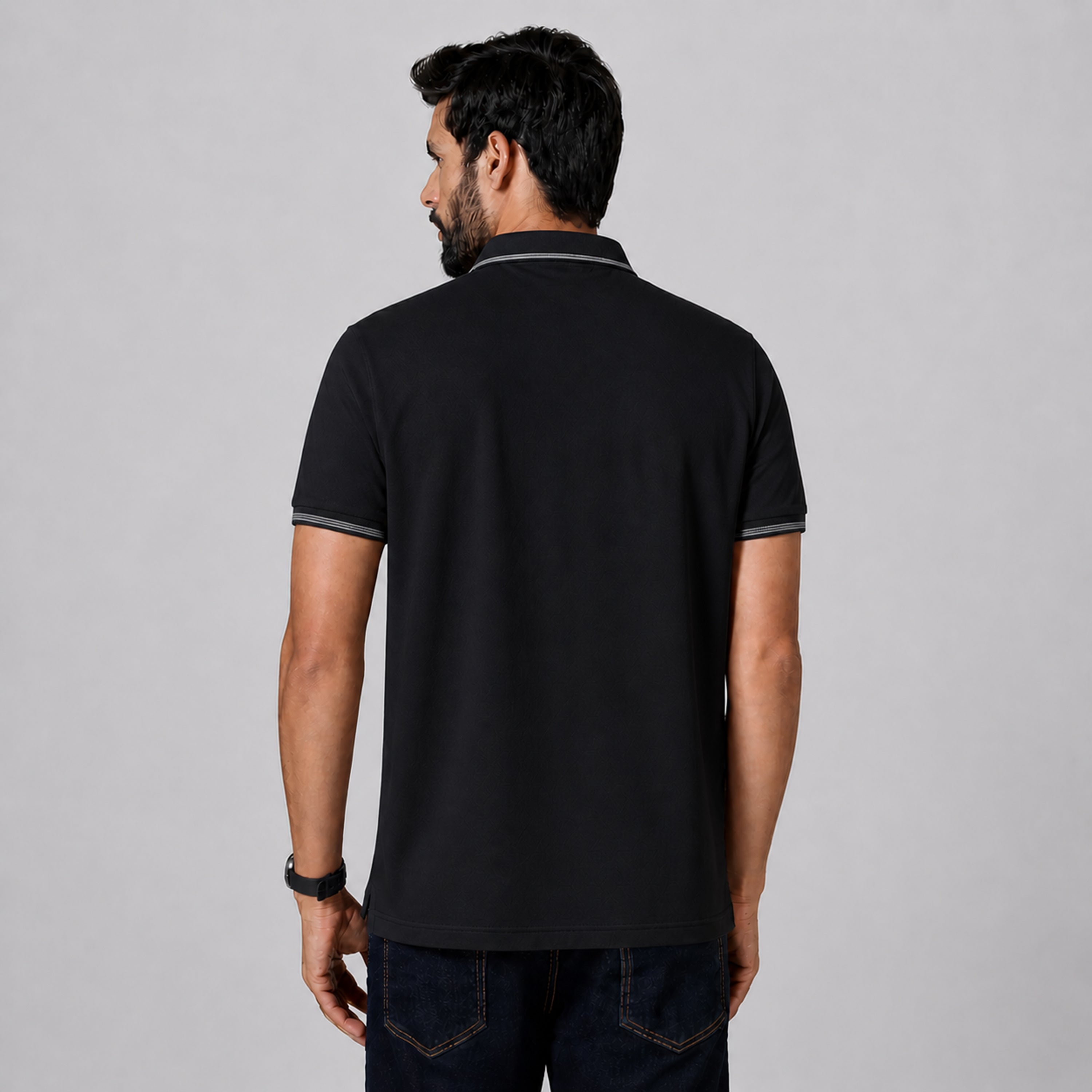 Winner Mens Black Polo T Shirt - 73584